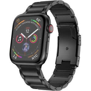 Strap-it Apple Watch Titanium bandje (zwart)