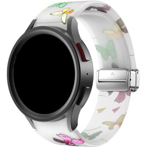 Strap-it Luminous Butterfly Samsung Galaxy Watch 4 Classic 42mm magnetisch bandje