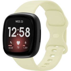 Strap-it Fitbit Sense 2 siliconen classic bandje (lichtgeel)