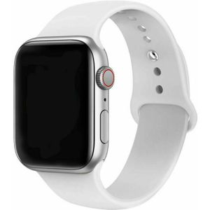 Strap-it Apple Watch silicone band (wit)