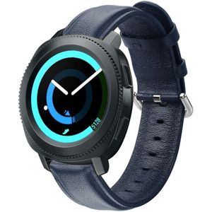 Strap-it Samsung Gear Sport leren bandje (donkerblauw)