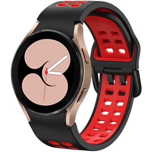 Strap-it Samsung Galaxy Watch 4 40mm sport square bandje (zwart/rood)