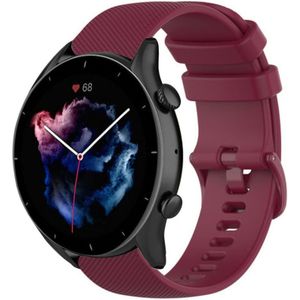 Strap-it Amazfit GTR 3 (Pro) luxe siliconen bandje (donkerrood)