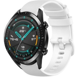 Strap-it Huawei Watch GT 2 Luxe Siliconen bandje (wit)