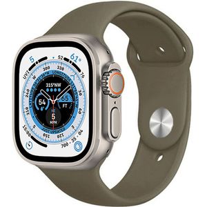 Strap-it Apple Watch Ultra silicone band (donkergroen)