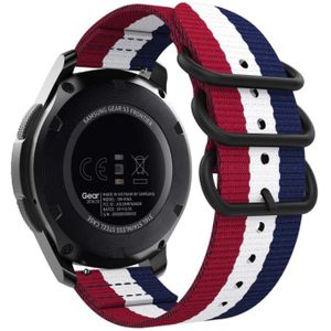 Strap-it Fossil Gen 6 - 44mm nylon gesp band (3-kleurig)