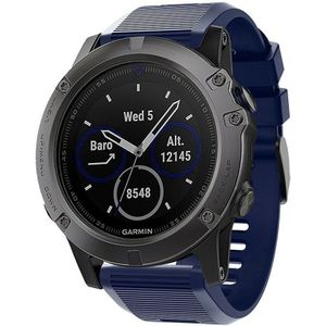 Strap-it Garmin Tactix 7 Pro siliconen bandje (donkerblauw)