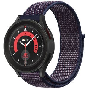 Strap-it Samsung Galaxy Watch 5 Pro nylon band (paars/blauw)