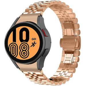 Strap-it Samsung Galaxy Watch 4 - 44mm Jubilee stalen band (rosé goud)