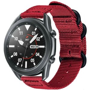Strap-it Samsung Galaxy Watch 3 - 45mm nylon gesp band (rood)