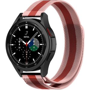 Strap-it Samsung Galaxy Watch 4 Classic 46mm Milanese band (rood/roze)
