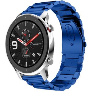 Strap-it Xiaomi Amazfit GTR stalen band (blauw)