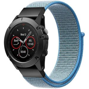 Strap-it Garmin Epix Pro (Gen 2) 42mm nylon band (lichtblauw)