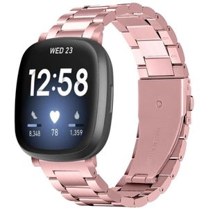 Strap-it Fitbit Sense stalen band (rosé pink)