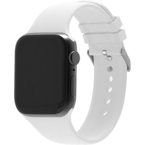 Strap-it Apple Watch siliconen gesp bandje (wit)