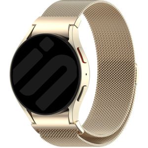 Strap-it Samsung Galaxy Watch 4 44mm 'One push' Milanese band (champagne)