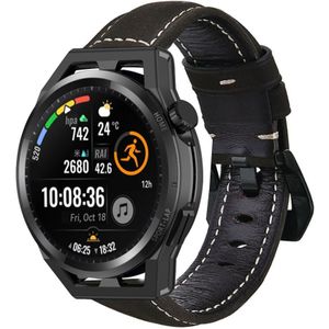 Strap-it Huawei Watch GT Runner leren band (zwart)