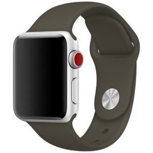 Strap-it Apple Watch 8 silicone band (donkergroen)