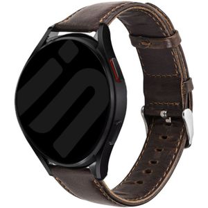 Strap-it Samsung Galaxy Watch 6 - 40mm leren bandje (donkerbruin)