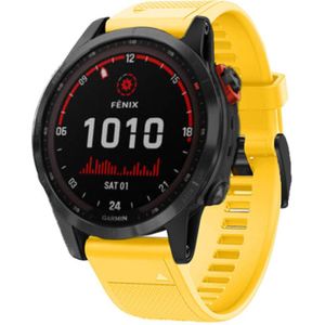 Strap-it Garmin Fenix 7 siliconen bandje (geel)