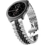 Strap-it Samsung Galaxy Watch 42mm Jubilee stalen band (zilver/zwart)