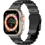 Strap-it Apple Watch Butterfly titanium band (zwart)