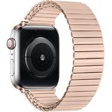 Strap-it Apple Watch stalen rekband (rosé goud)