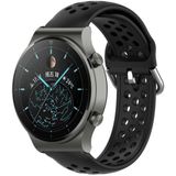 Strap-it Huawei Watch GT 2 Pro siliconen bandje met gaatjes (zwart)
