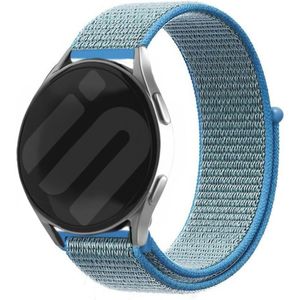 Strap-it Samsung Galaxy Watch FE nylon band (blauw)