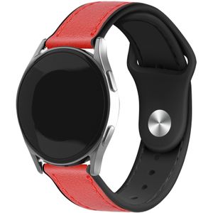 Strap-it Polar Grit X Pro leren hybrid bandje (rood)