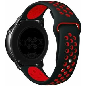 Strap-it Huawei Watch GT 4 - 41mm sport bandje zwart/rood
