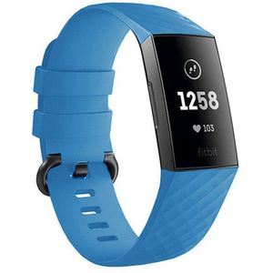Strap-it Fitbit Charge 4 silicone band (lichtblauw)