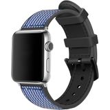 Strap-it Apple Watch 8 nylon hybrid bandje (blauw)