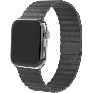 Strap-it Apple Watch leren loop bandje (grijs)