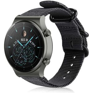 Strap-it Huawei Watch GT 2 Pro nylon gesp band (zwart)