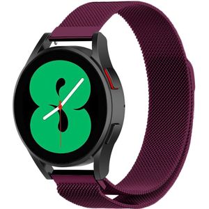 Strap-it Samsung Galaxy Watch 4 - 44mm Milanese band (paars)