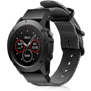 Strap-it Garmin Epix Gen 2 nylon gesp band (grijs)