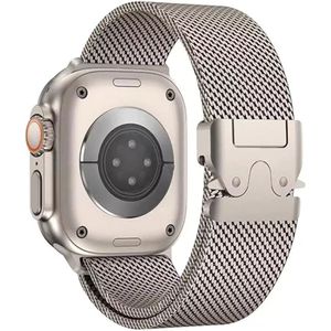 Strap-it Apple Watch titanium Milanese band (titanium)
