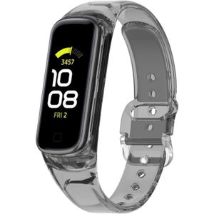 Strap-it Samsung Galaxy Fit 2 zon-verkleurend crystal bandje (transparant-zwart)