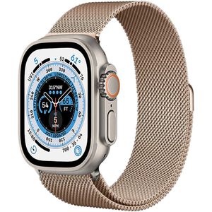 Strap-it Apple Watch Ultra milanese band (rosé goud)