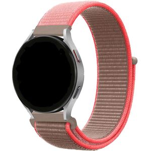 Strap-it Samsung Galaxy Watch 3 - 41mm nylon bandje (neon pink)