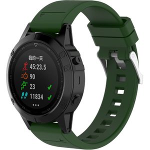 Strap-it Garmin Fenix 5 / 6 glossy silicone band (legergroen)