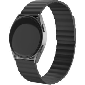 Strap-it Samsung Galaxy Watch 4 Classic 46mm magnetisch siliconen bandje (zwart)