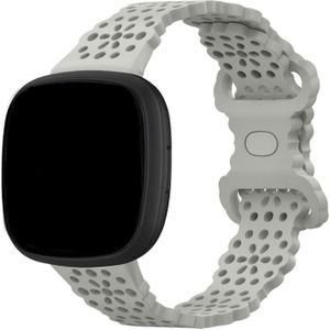 Strap-it Fitbit Sense 2 siliconen bandje met patroon (grijs)