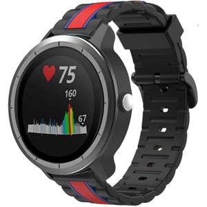 Strap-it Garmin Vivoactive 3 Special Edition band (zwart/rood)