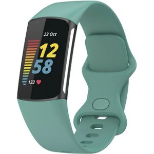 Strap-it Fitbit Charge 6 siliconen bandje (dennengroen)