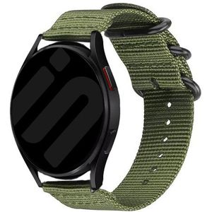 Strap-it Samsung Galaxy Watch 6 Classic 47mm nylon gesp band (groen)