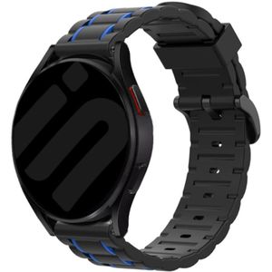 Strap-it Samsung Galaxy Watch 6 Classic 43mm sport gesp band (zwart/blauw)