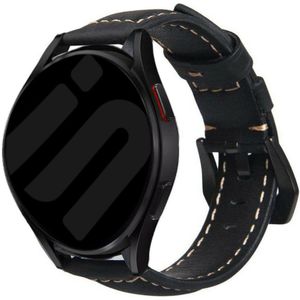 Strap-it Samsung Galaxy Watch 6 Classic 43mm leren bandje (zwart)