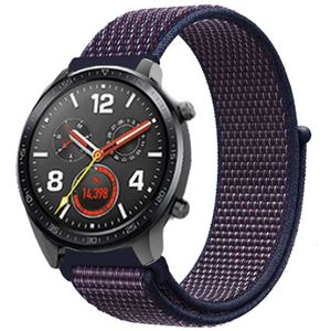 Strap-it Huawei Watch GT 2 nylon band (paars-blauw)